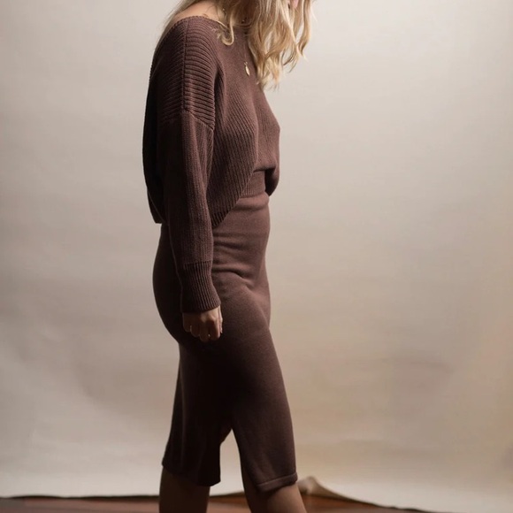 Raised by Water 100% Cotton Knit Midi Skirt - Picture 6 of 9